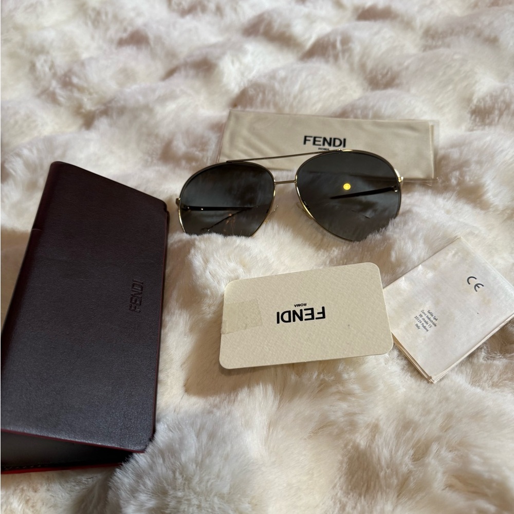 Fendi Black Modern Sunglasses